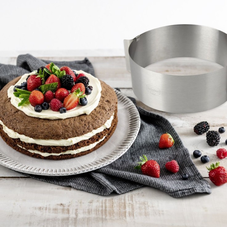Cercle à pâtisserie Varino en inox - 16 à 30 cm