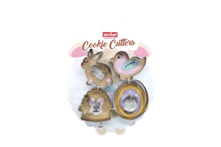 Lot de 7 emporte-pièces de Pâques en inox