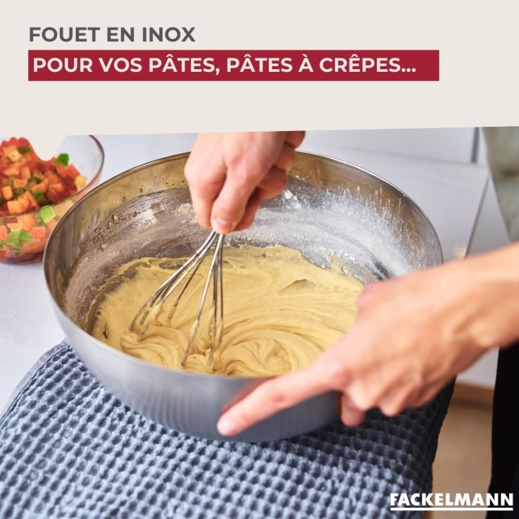 Fouet de cuisine et pâtisserie en inox - 26 cm