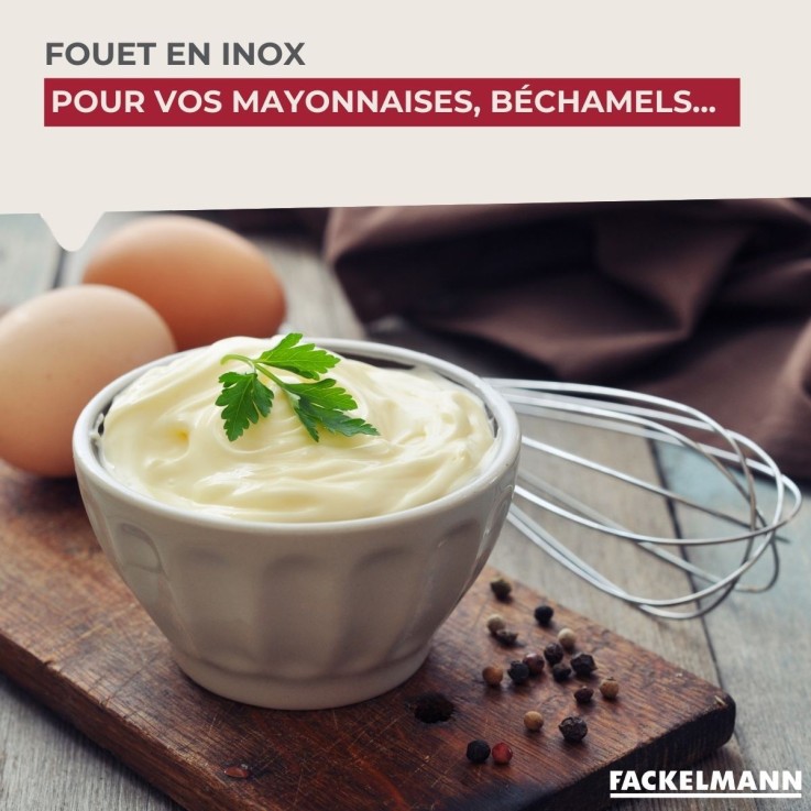 Fouet de cuisine et pâtisserie en inox - 26 cm