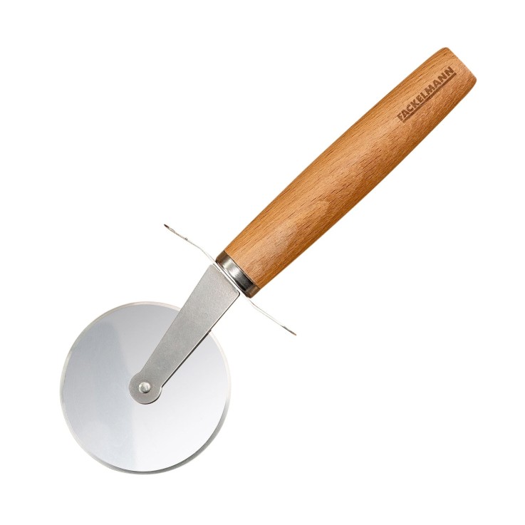 Roulette à pizza Pizza & Pasta en inox et bois - 31 cm