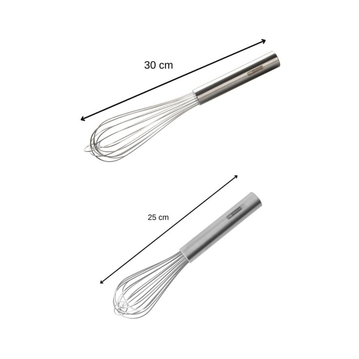 Lot de 2 fouets en inox - 25 cm et 30 cm