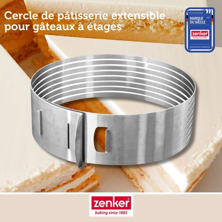 Cercle à pâtisserie Smart Pastry en inox - 26 à 28 cm