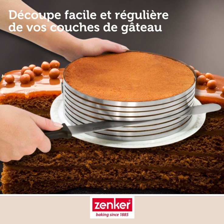 Cercle à pâtisserie Smart Pastry en inox - 26 à 28 cm