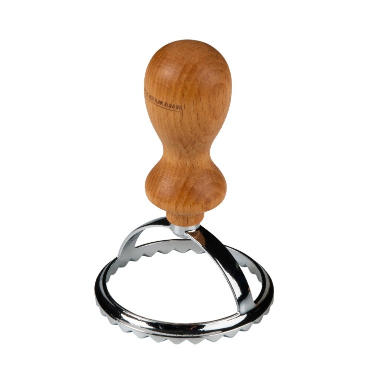 Emporte-pièce à raviolis Pizza & Pasta en inox et bois certifié FSC - 6,5 cm