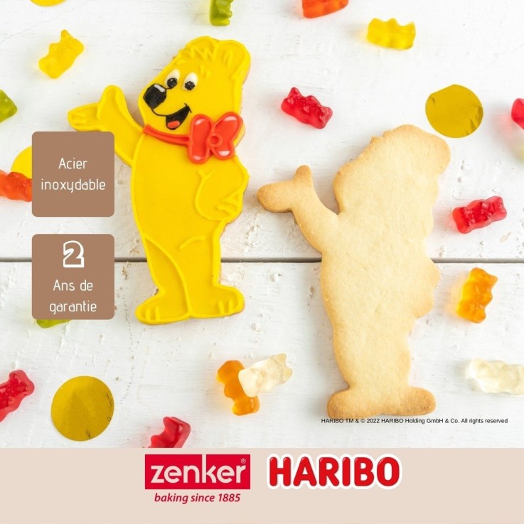Lot de 3 emporte-pièces oursons en inox