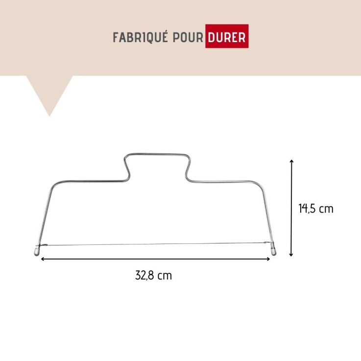 Lyre à génoise réglable en inox - 32,8 cm - 3 fils de découpe