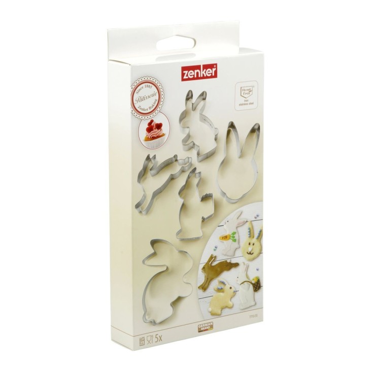 Emporte-pièces en inox - lot de 5