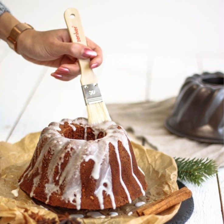 Pinceau à pâtisserie Smart Pastry en bois certifié FSC et poils de porc - 18,5 cm