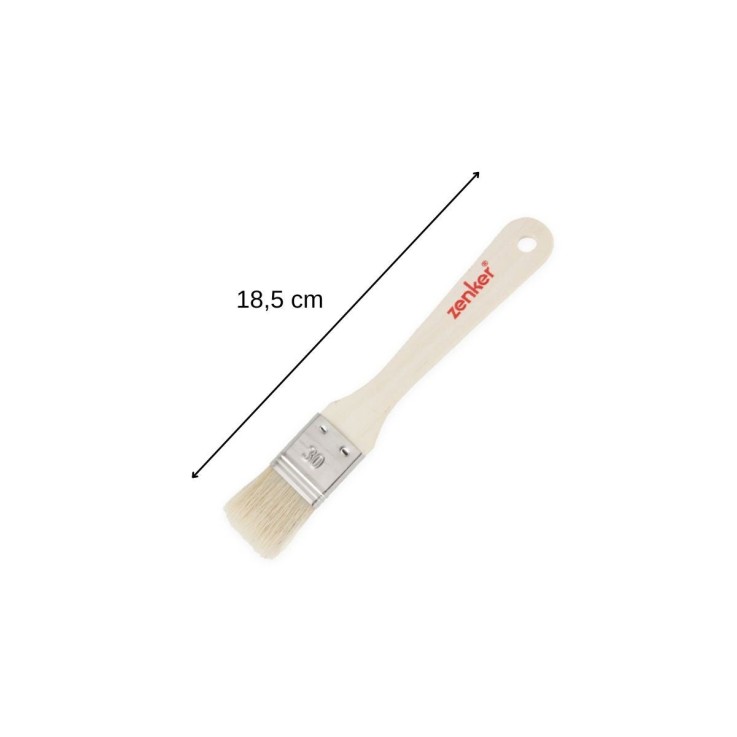 Pinceau à pâtisserie Smart Pastry en bois certifié FSC et poils de porc - 18,5 cm