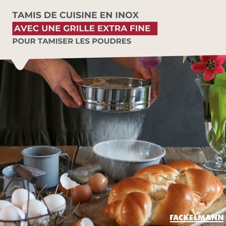 Tamis de cuisine en inox - 18 cm
