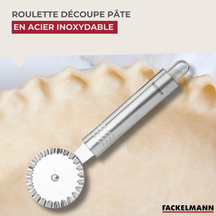 Roulette à pâte en inox - 18 cm