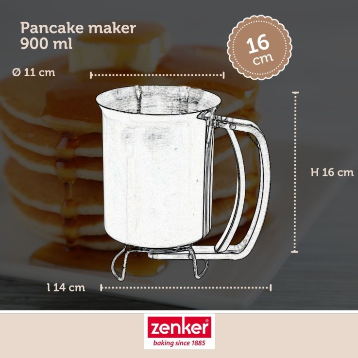 Verseur de pâte à gâteau en inox - 16 cm