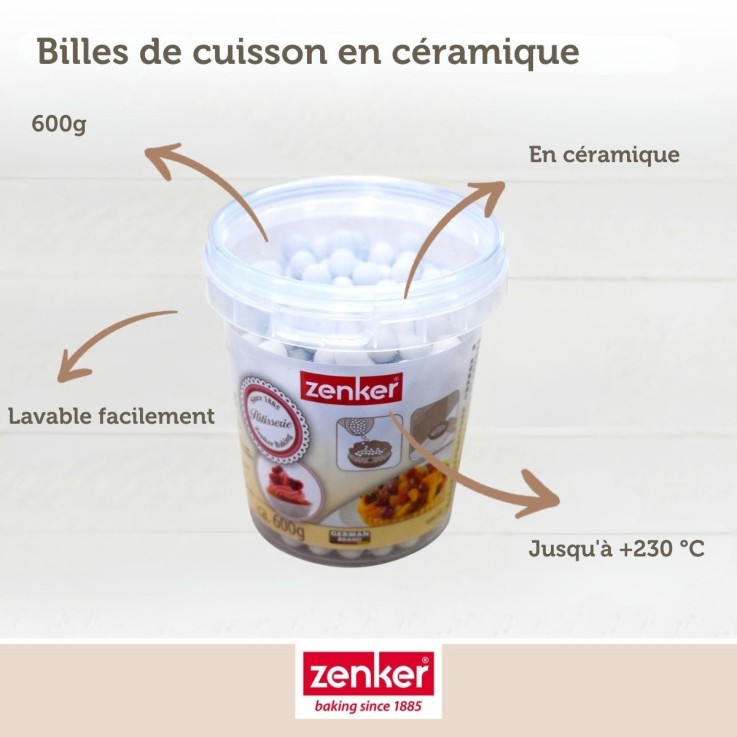 Billes de cuisson Smart Pastry en céramique - 2 pots de 600 g