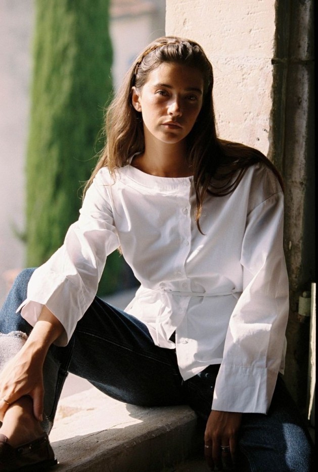 Chemise Olivia Blanc en Coton Bio