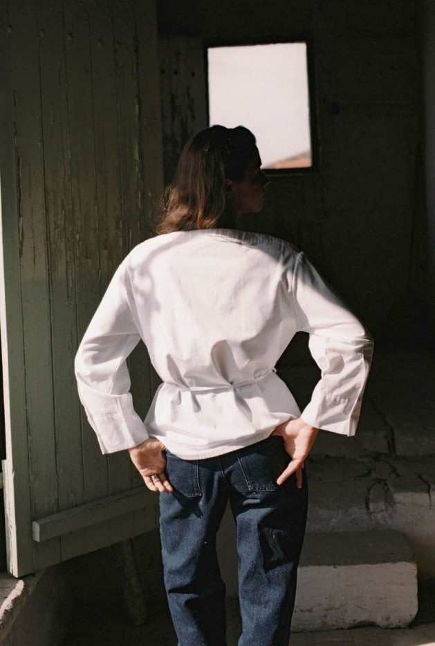 Chemise Olivia Blanc en Coton Bio