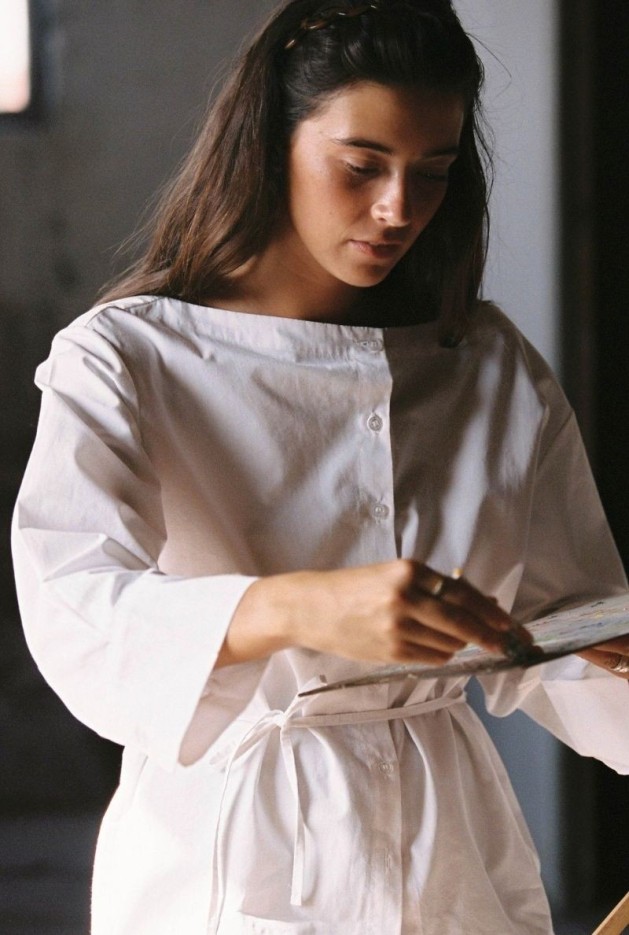 Chemise Olivia Blanc en Coton Bio