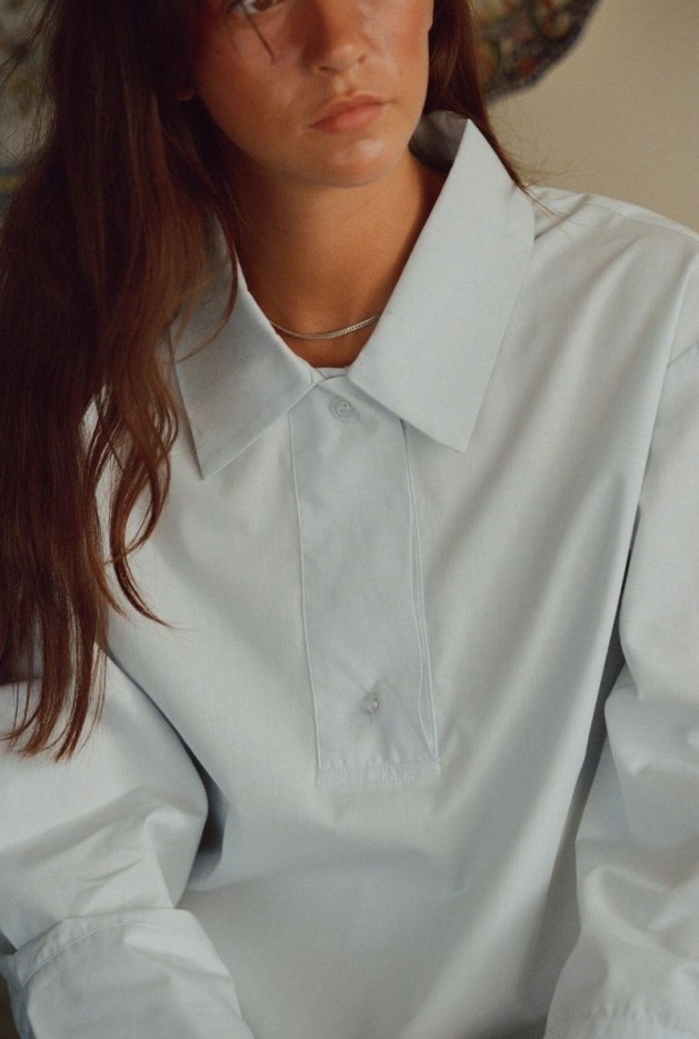 Chemise Solène Bleu en Coton Bio
