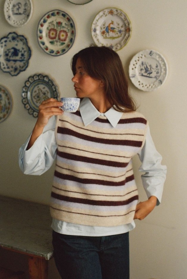 Chemise Solène Bleu en Coton Bio