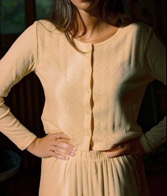 Cardigan Maud Abricot en...