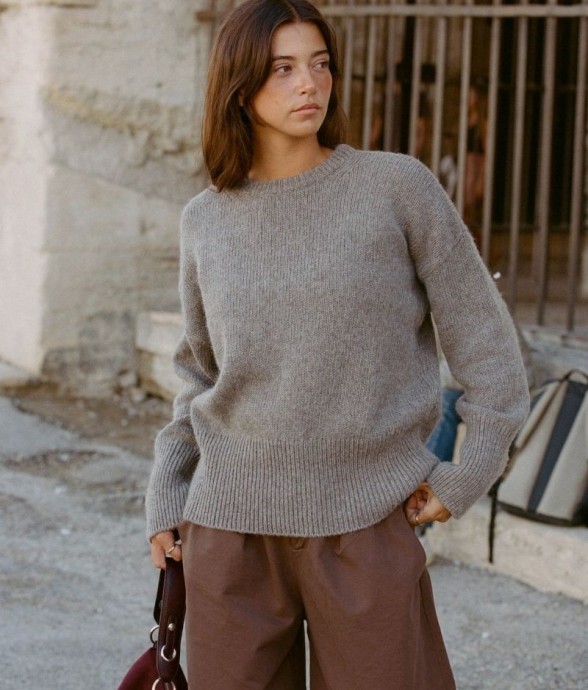Pull Pascale Gris en Fibres...