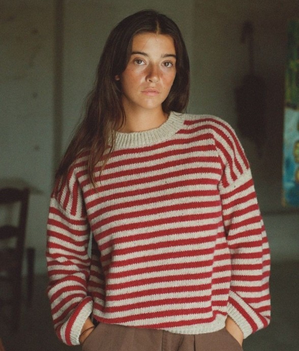Pull Isa Rayures Rouges en...