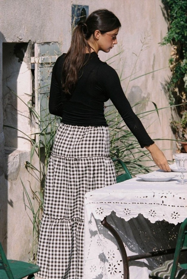Jupe Delphine Vichy en Coton Bio