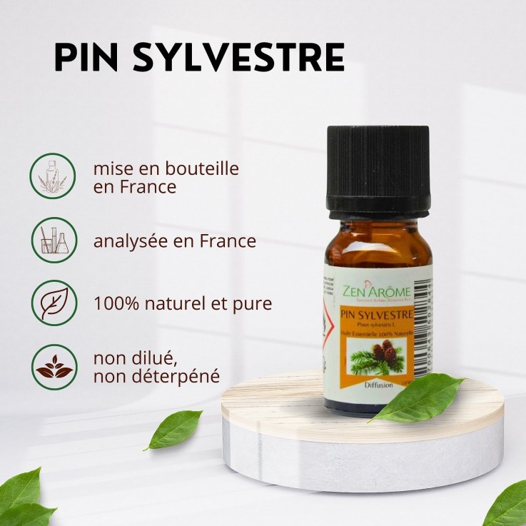 Huile essentielle de Pin sylvestre 100 % pure - 10 ml