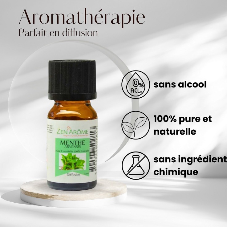Huile essentielle de menthe arvensis pure et naturelle - 10 ml