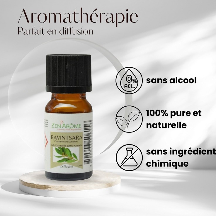 Huile essentielle de Ravintsara pure et naturelle - 10 ml