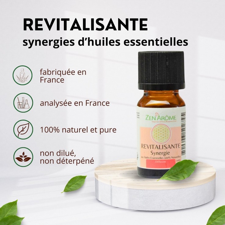 Synergie d’huiles essentielles revitalisante - 10 ml