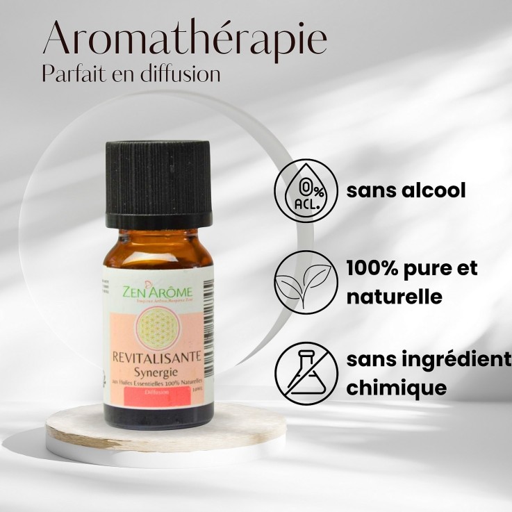 Synergie d’huiles essentielles revitalisante - 10 ml