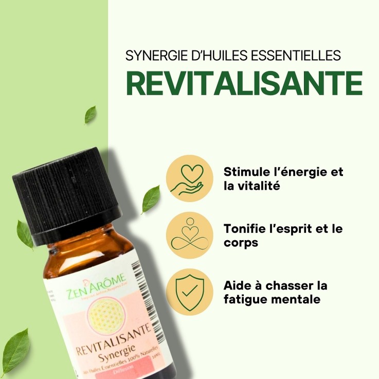 Synergie d’huiles essentielles revitalisante - 10 ml