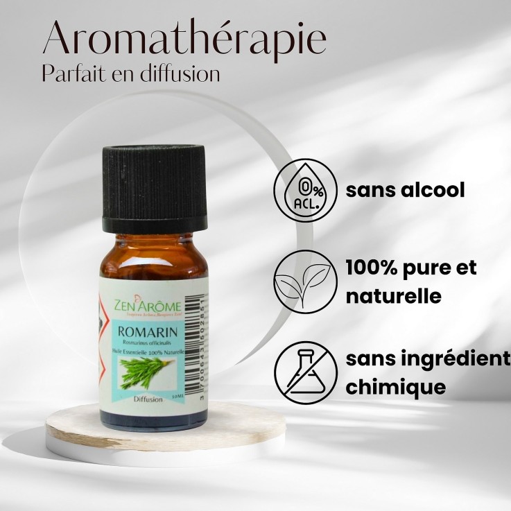Huile essentielle de romarin pure et naturelle - 10 ml