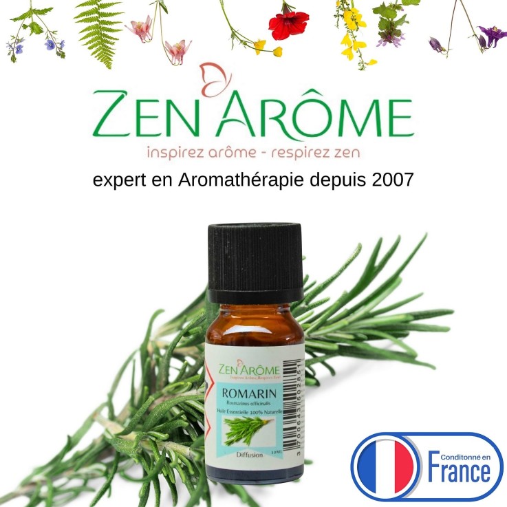 Huile essentielle de romarin pure et naturelle - 10 ml