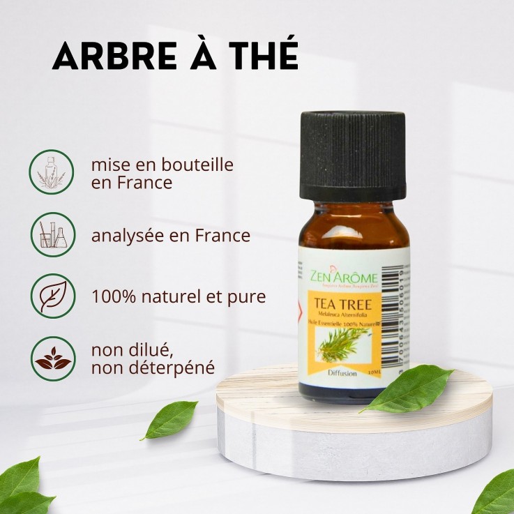Huile essentielle d’arbre à thé pure et naturelle - 10 ml