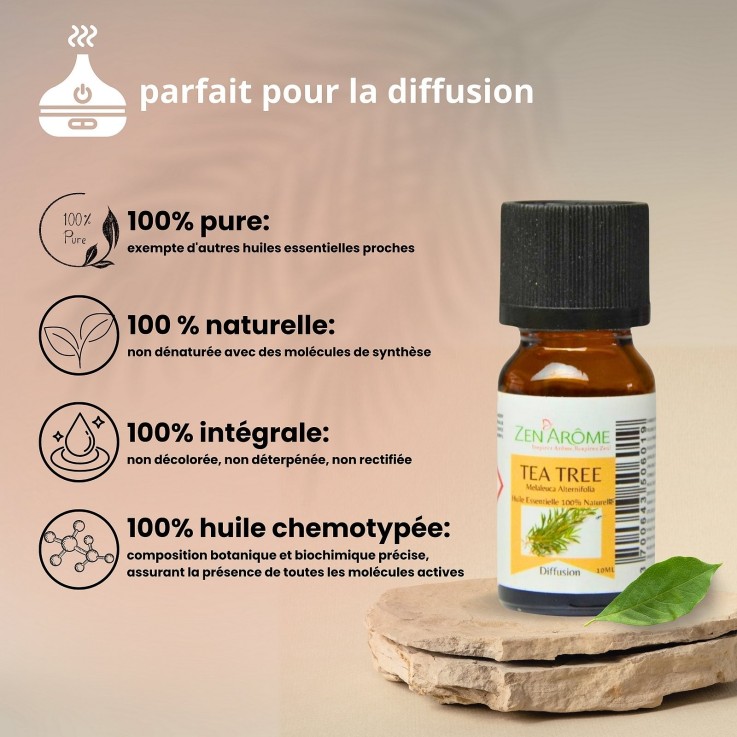 Huile essentielle d’arbre à thé pure et naturelle - 10 ml