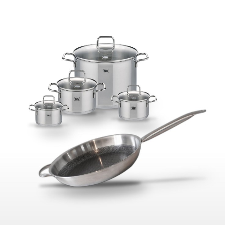 Batterie de cuisine Relief Solution en inox