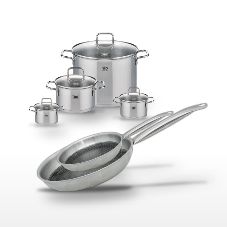 Batterie de cuisine Relief Solution en inox