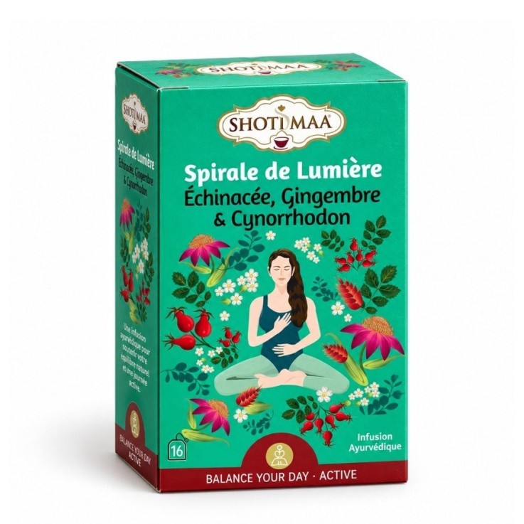 Infusion bio Spirale de lumière, 16 sachets de 2 g
