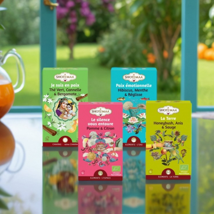 Set de 4 infusions biologiques pour l’instant présent