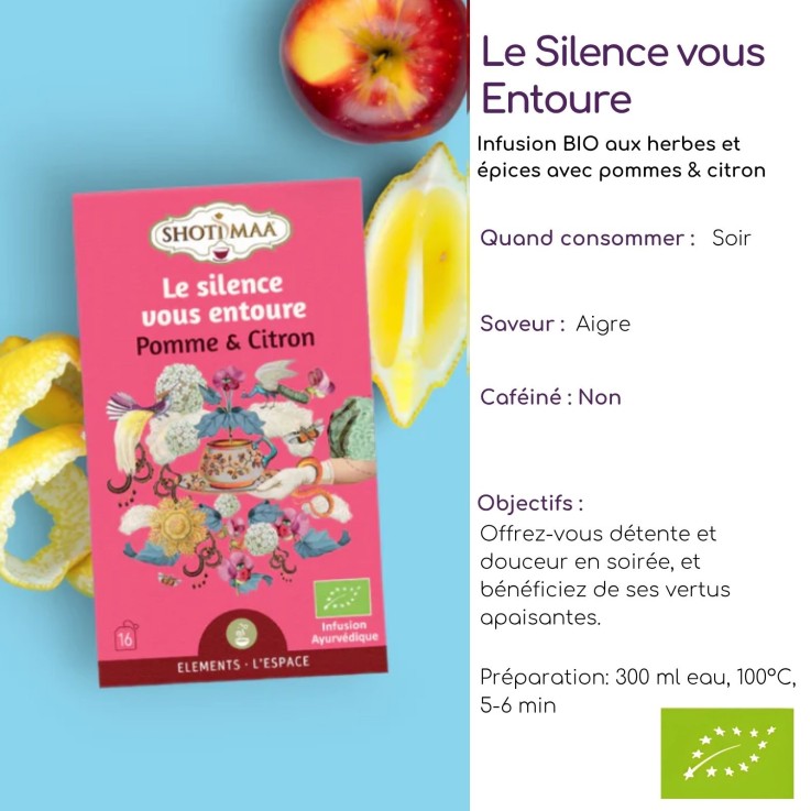Set de 4 infusions biologiques pour l’instant présent
