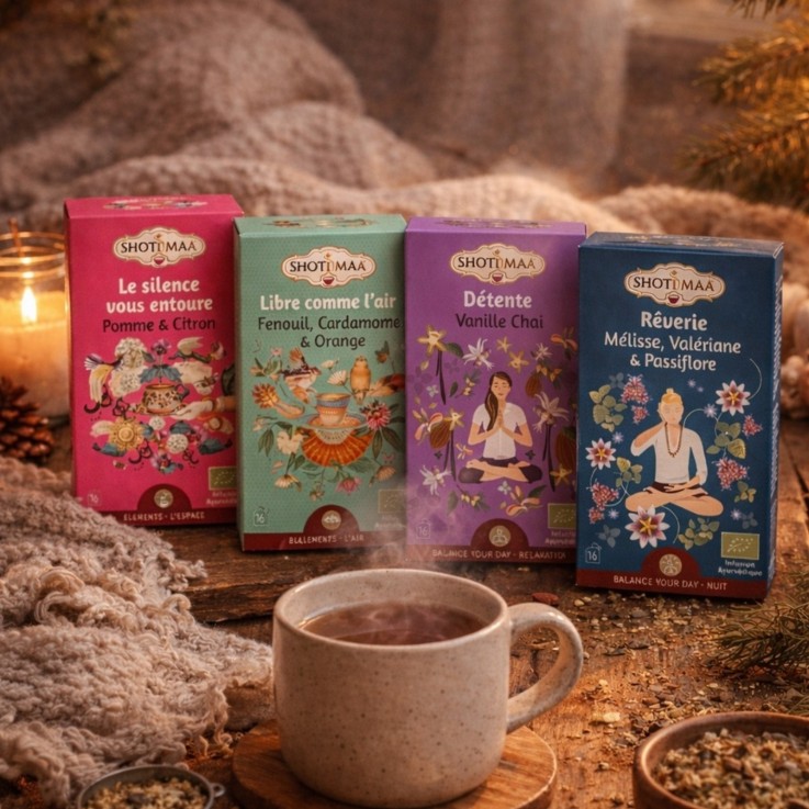 Set de 4 tisanes biologiques sans caféine nuit paisible