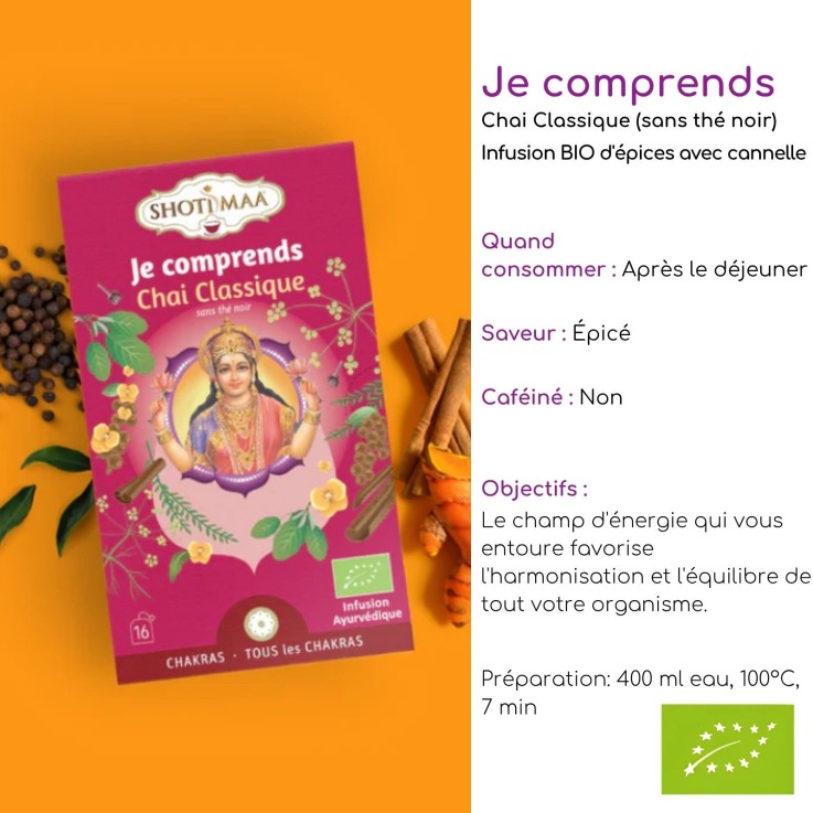 Set de 4 tisanes bio sans caféine après repas digestion