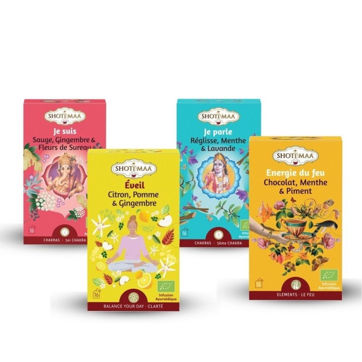Coffret de 4 tisanes bio détox sans caféine