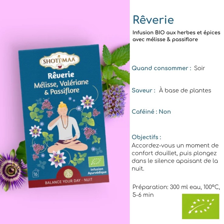 Tisane bio sans caféine Rêverie - 32 g