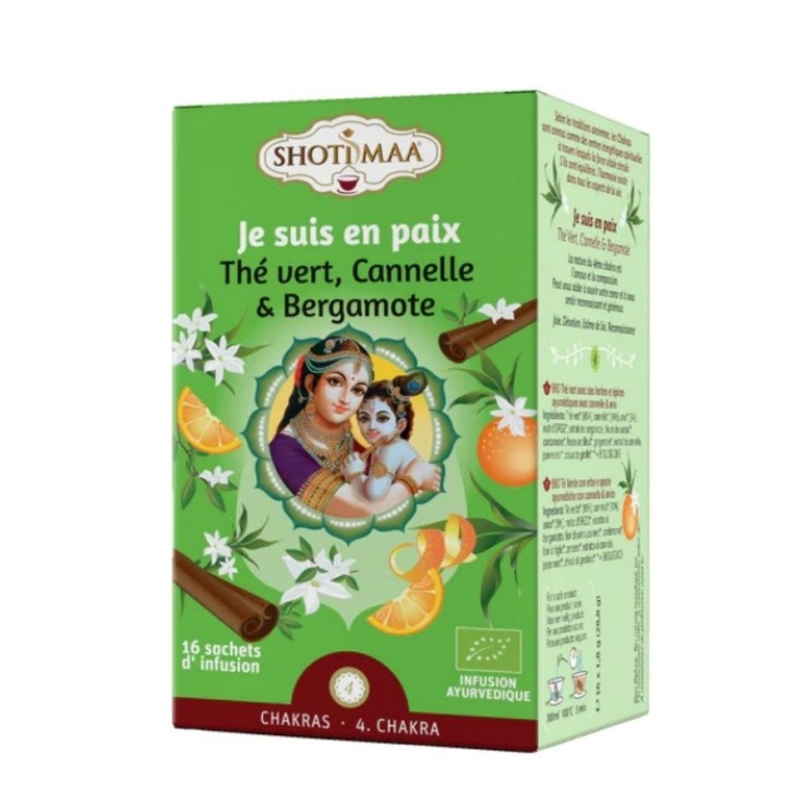 Infusion bio au thé vert et à la bergamote Je suis en paix