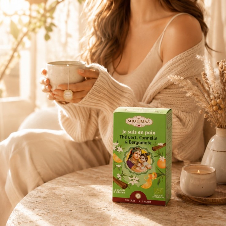Infusion bio au thé vert et à la bergamote Je suis en paix