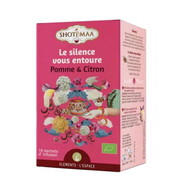 Tisane bio sans thé ni caféine Le Silence Vous Entoure, 16 sachets de 2 g