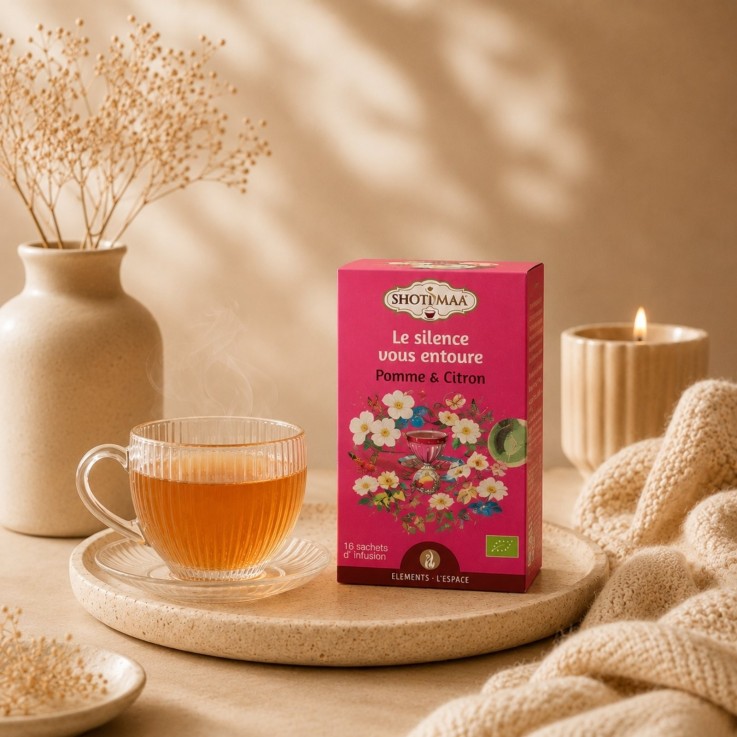Tisane bio sans thé ni caféine Le Silence Vous Entoure, 16 sachets de 2 g